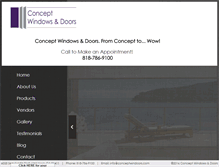 Tablet Screenshot of conceptwindoors.com